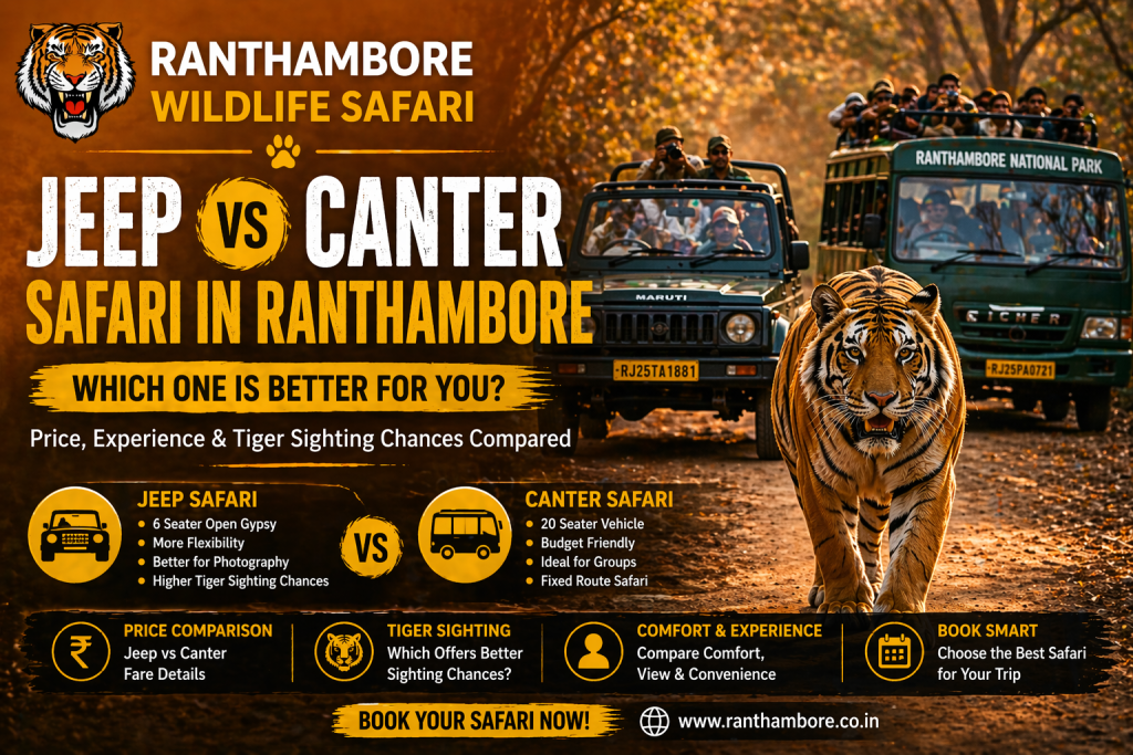 Jeep vs Canter Safari in Ranthambore: Which One is Better in 2026?